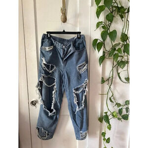 SHEIN curve women’s size 0x-large ripped jeans